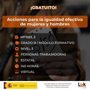 Curso de Acciones para la igualdad efectiva de mujeres y hombres para trabajadores - Link Formación