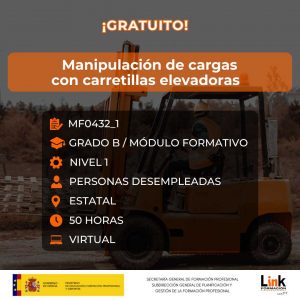 Curso de Manipulación de cargas con carretillas elevadoras para desempleados - Link Formación