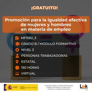Curso de Promoción para la igualdad efectiva de mujeres y hombres en materia de empleo para trabajadores - Link Formación