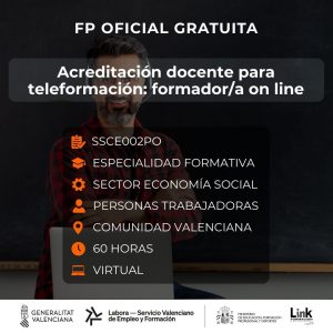 Curso de Acreditación docente para teleformación para trabajadores - Link Formación