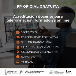 Curso de Acreditación docente para teleformación para trabajadores - Link Formación