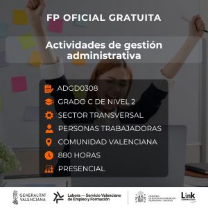 Curso de Actividades de gestión administrativa para trabajadores - Link Formación