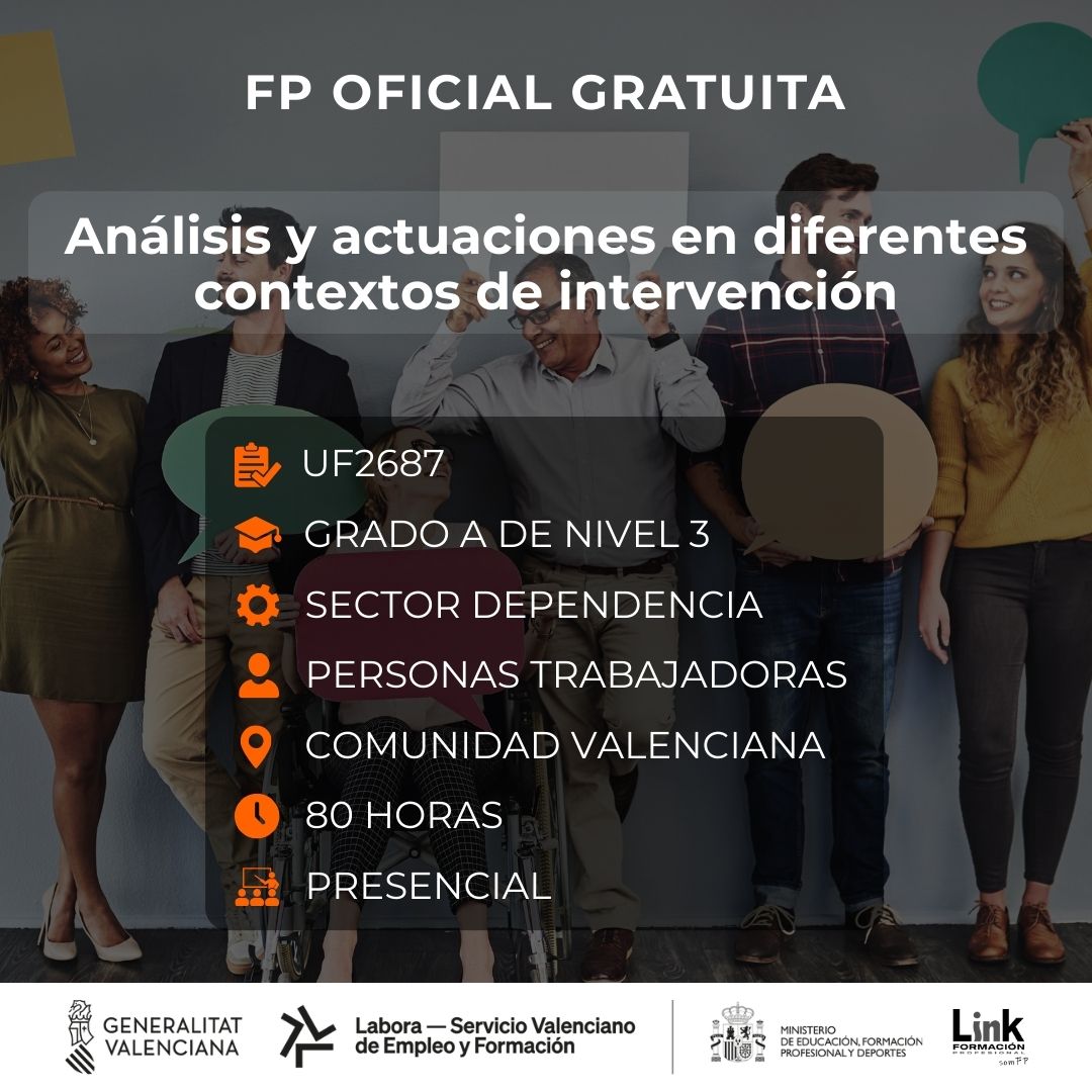 Curso de Análisis y actuaciones en diferentes contextos de intervención para trabajadores - Link Formación