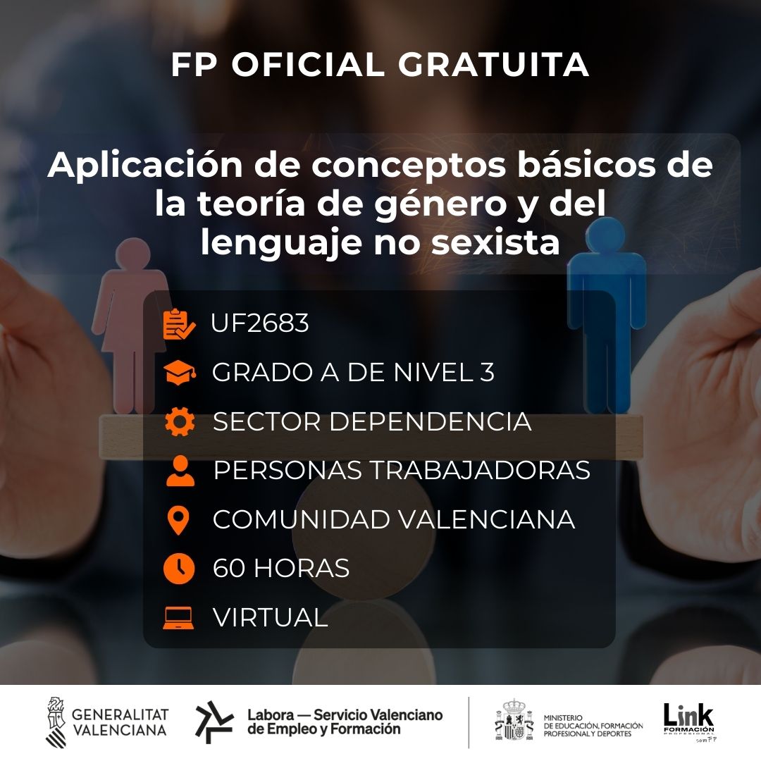 Curso de Aplicación de conceptos básicos de la teoría de género y del lenguaje no sexista para trabajadores - Link Formación