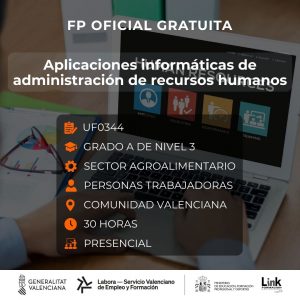Curso de Aplicaciones informáticas de administración de recursos humanos para trabajadores - Link Formación