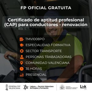 Curso de CAP para conductores para trabajadores - Link Formación
