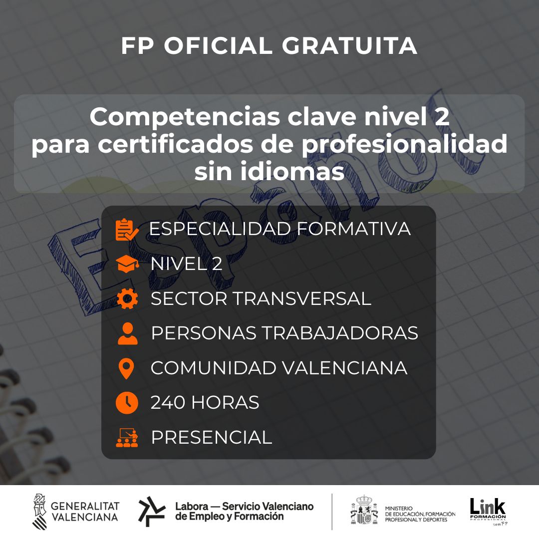 Curso de Competencias clave nivel 2 para trabajadores - Link Formación