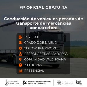 Curso de Conducción de vehículos pesados de transporte de mercancías por carretera para trabajadores - Link Formación