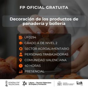 Curso de Decoración de los productos de panadería y bollería para trabajadores - Link Formación