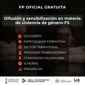 Curso de Difusión y sensibilización en materia de violencia de género para trabajadores - Link Formación