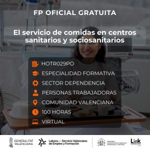 Curso de El servicio de comidas en centros sanitarios y sociosanitarios para trabajadores - Link Formación