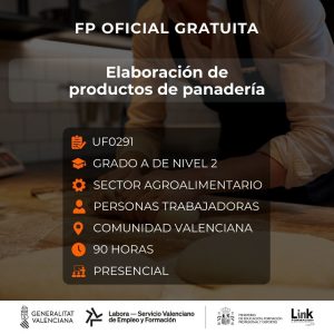 Curso de Elaboración de productos de panadería para trabajadores - Link Formación