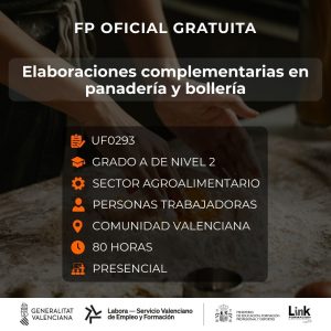 Curso de Elaboraciones complementarias en panadería y bollería para trabajadores - Link Formación