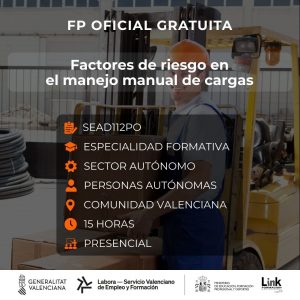 Curso de Factores de riesgo en el manejo manual de cargas para autónomos - Link Formación