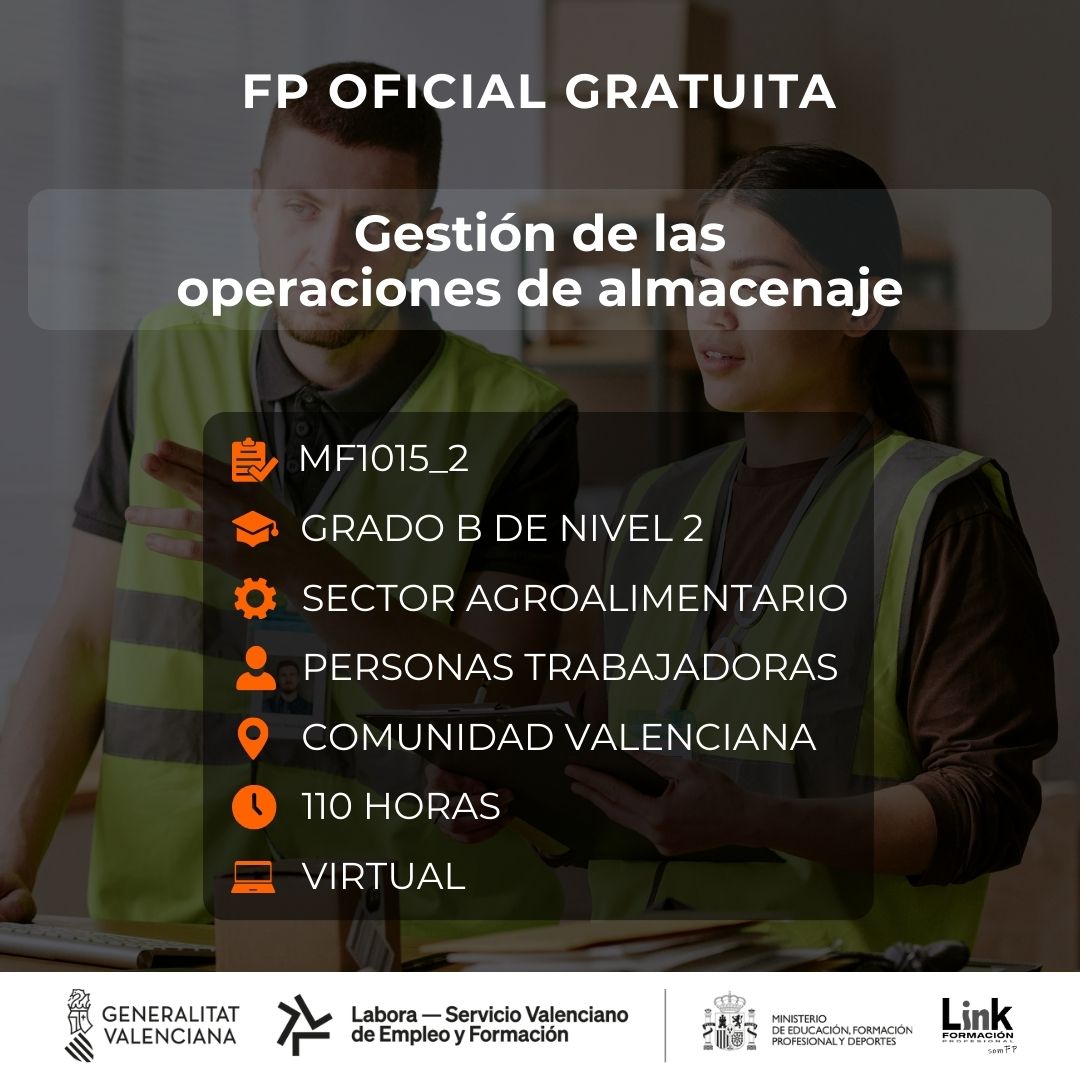 Curso de Gestión de las operaciones de almacenaje para trabajadores - Link Formación