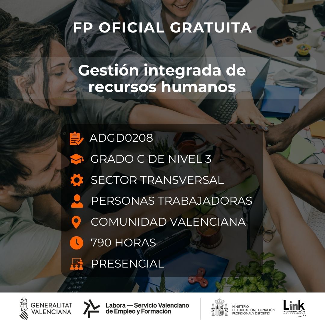 Curso de Gestión integrada de recursos humanos para trabajadores - Link Formación