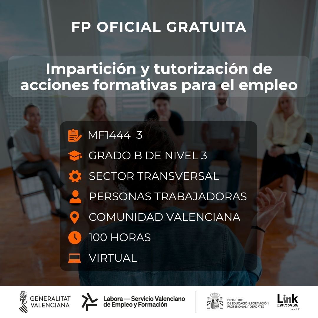 Curso de Impartición y tutorización de acciones formativas para el empleo para trabajadores - Link Formación