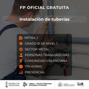 Curso de Instalación de tuberías para trabajadores - Link Formación