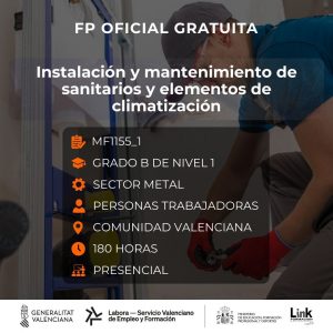 Curso de Instalación y mantenimiento de sanitarios y elementos de climatización para trabajadores - Link Formación
