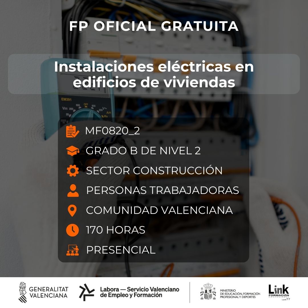 Curso de Instalaciones eléctricas en edificios de viviendas para trabajadores - Link Formación