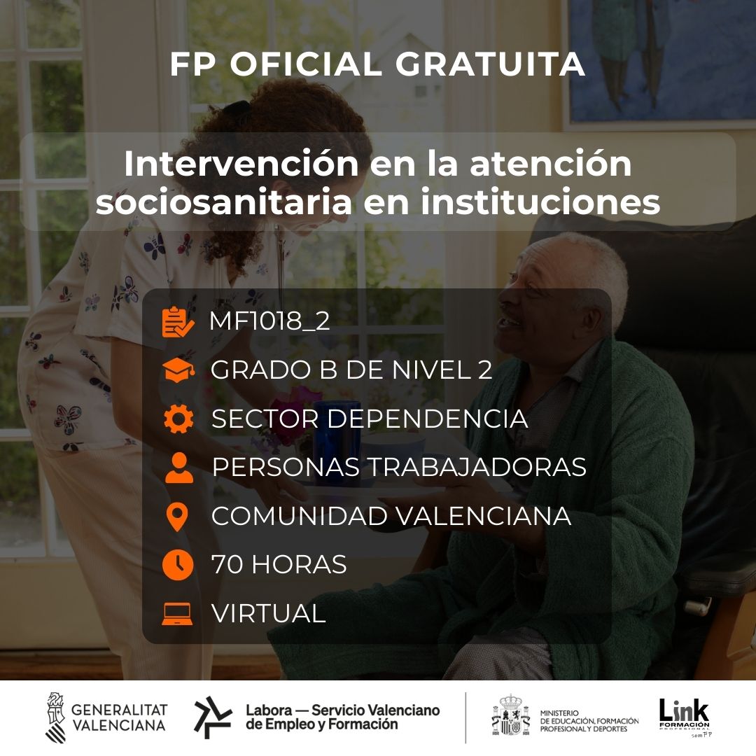Curso de Intervención en la atención sociosanitaria en instituciones para trabajadores - Link Formación