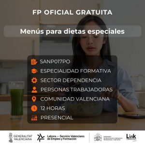 Curso de Menús para dietas especiales para trabajadores - Link Formación