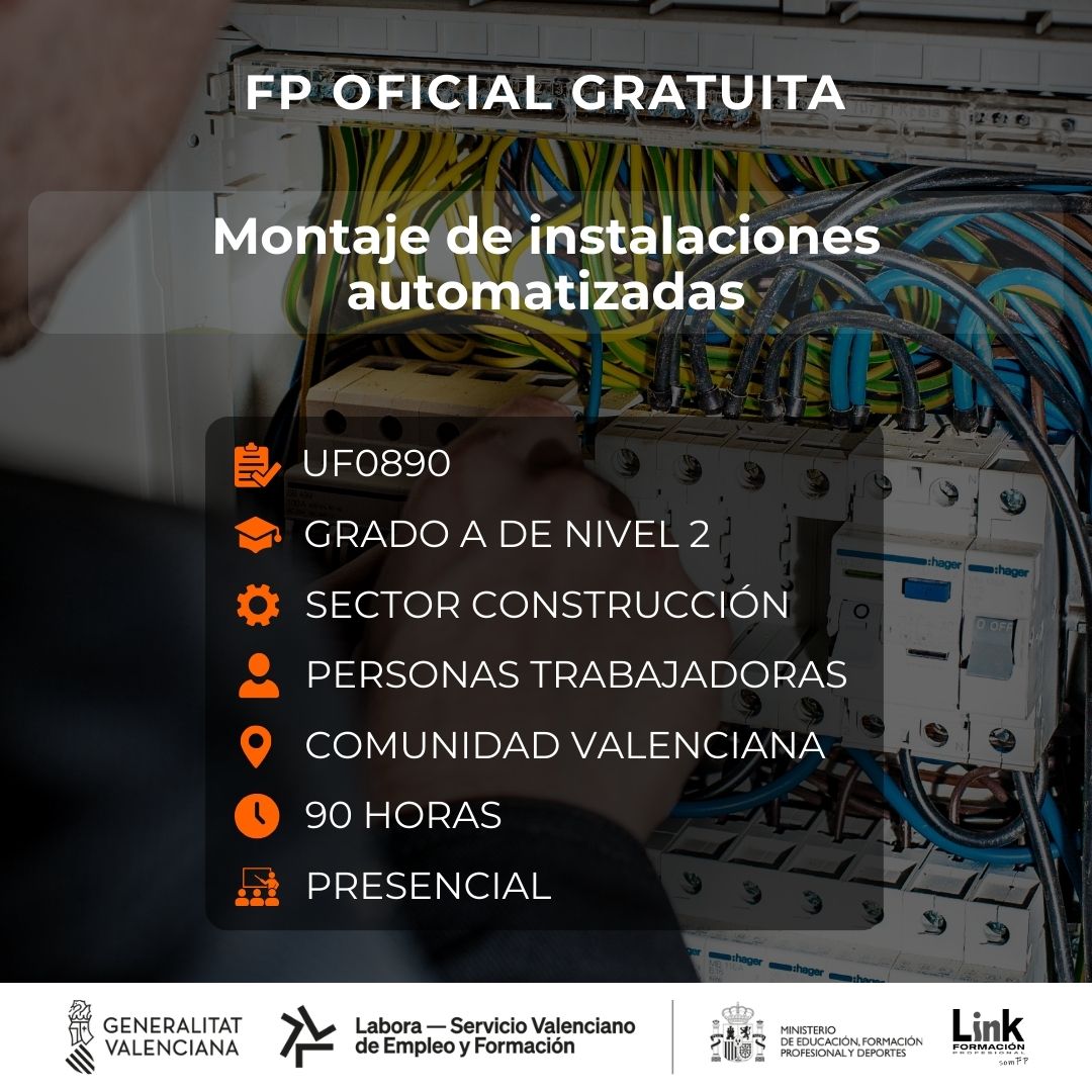 Curso de Montaje de instalaciones automatizadas para trabajadores - Link Formación
