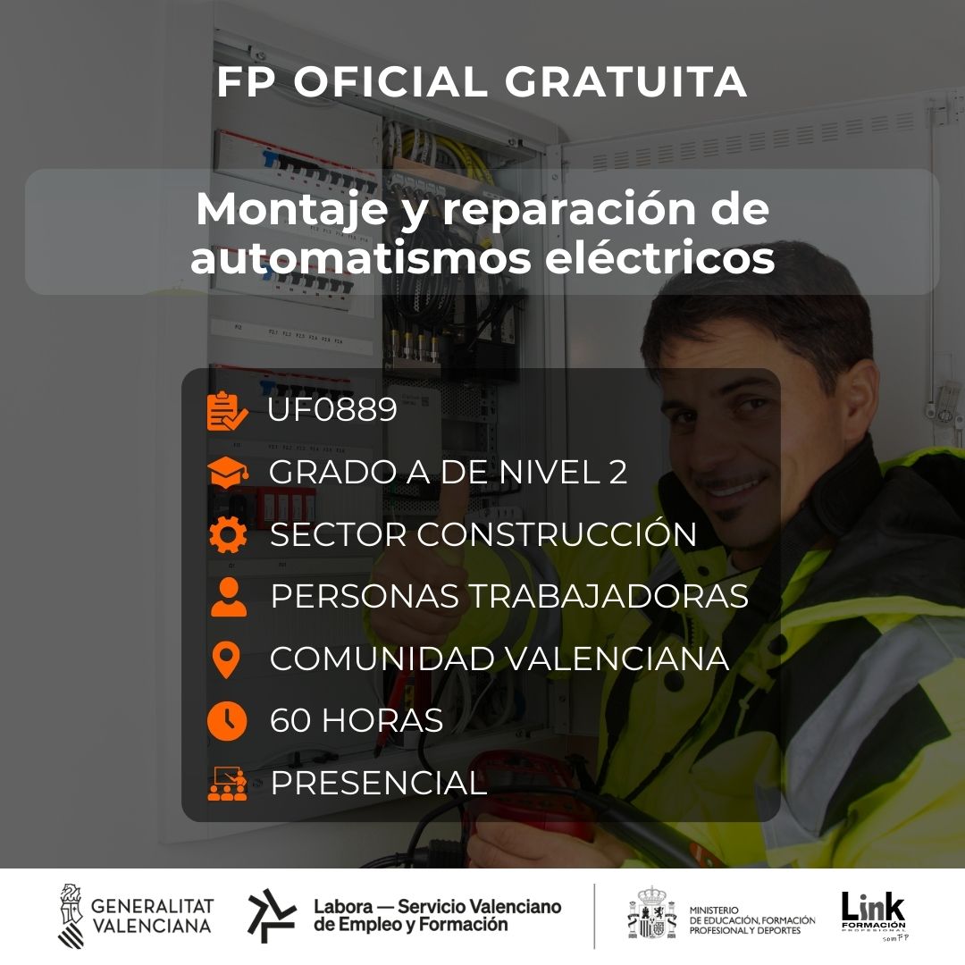Curso de Montaje y reparación de automatismos eléctricos para trabajadores - Link Formación