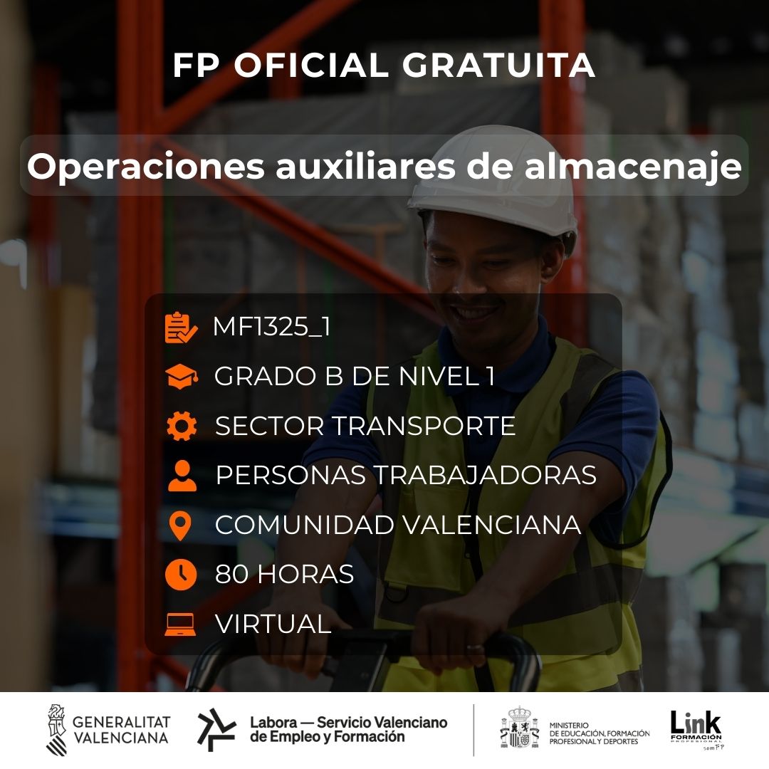 Curso de Operaciones auxiliares de almacenaje para trabajadores - Link Formación