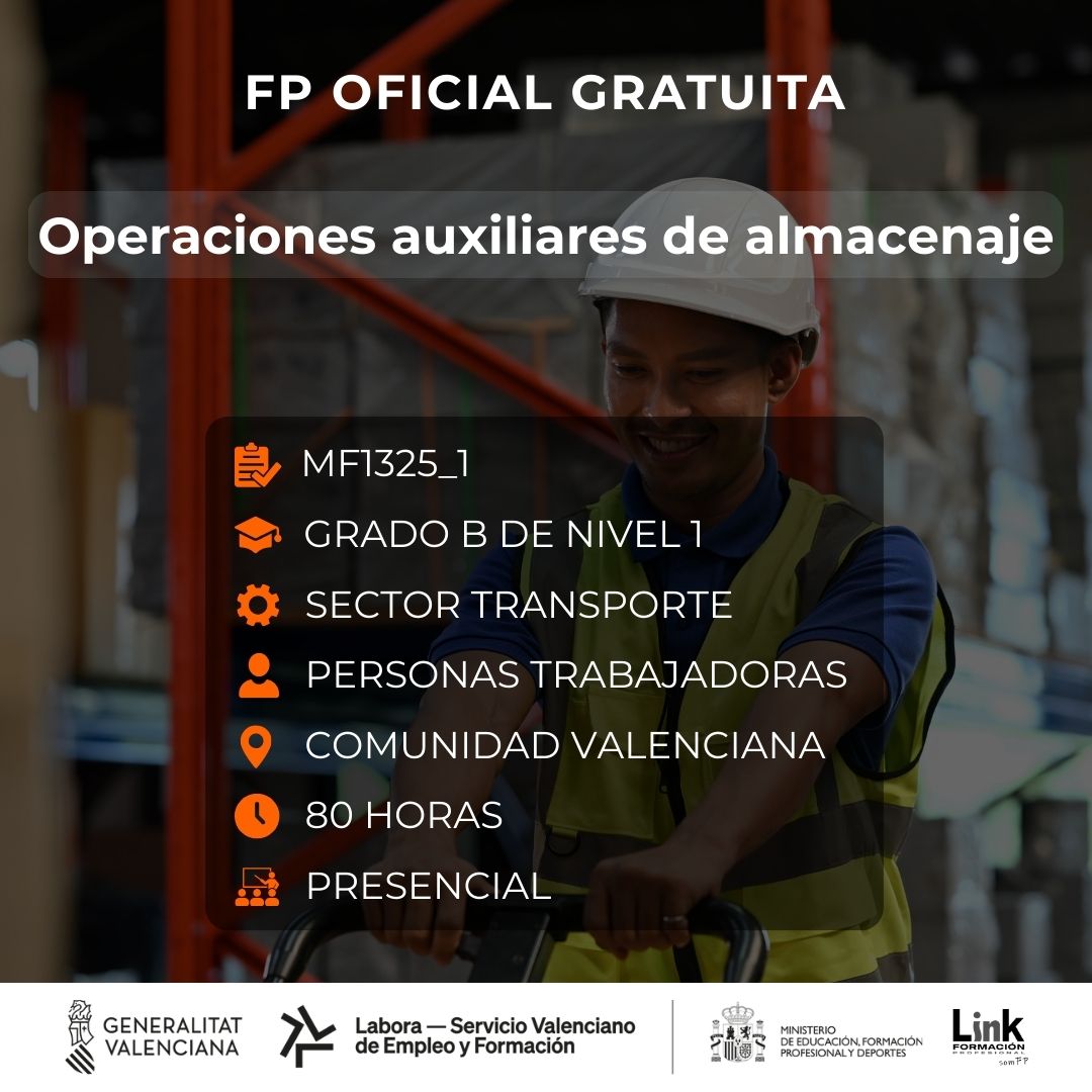 Curso de Operaciones auxiliares de almacenaje para trabajadores - Link Formación