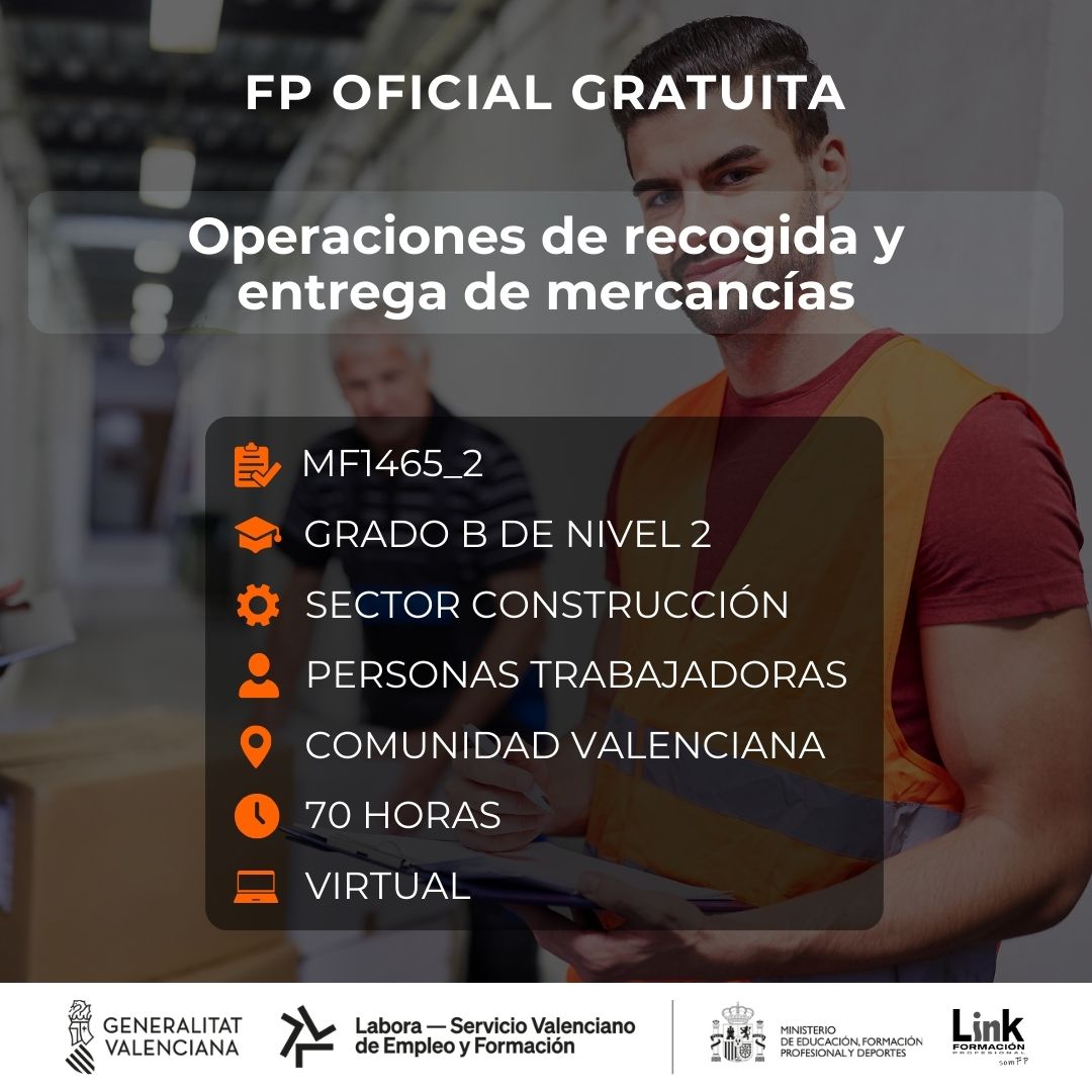 Curso de Operaciones de recogida y entrega de mercancías para trabajadores - Link Formación