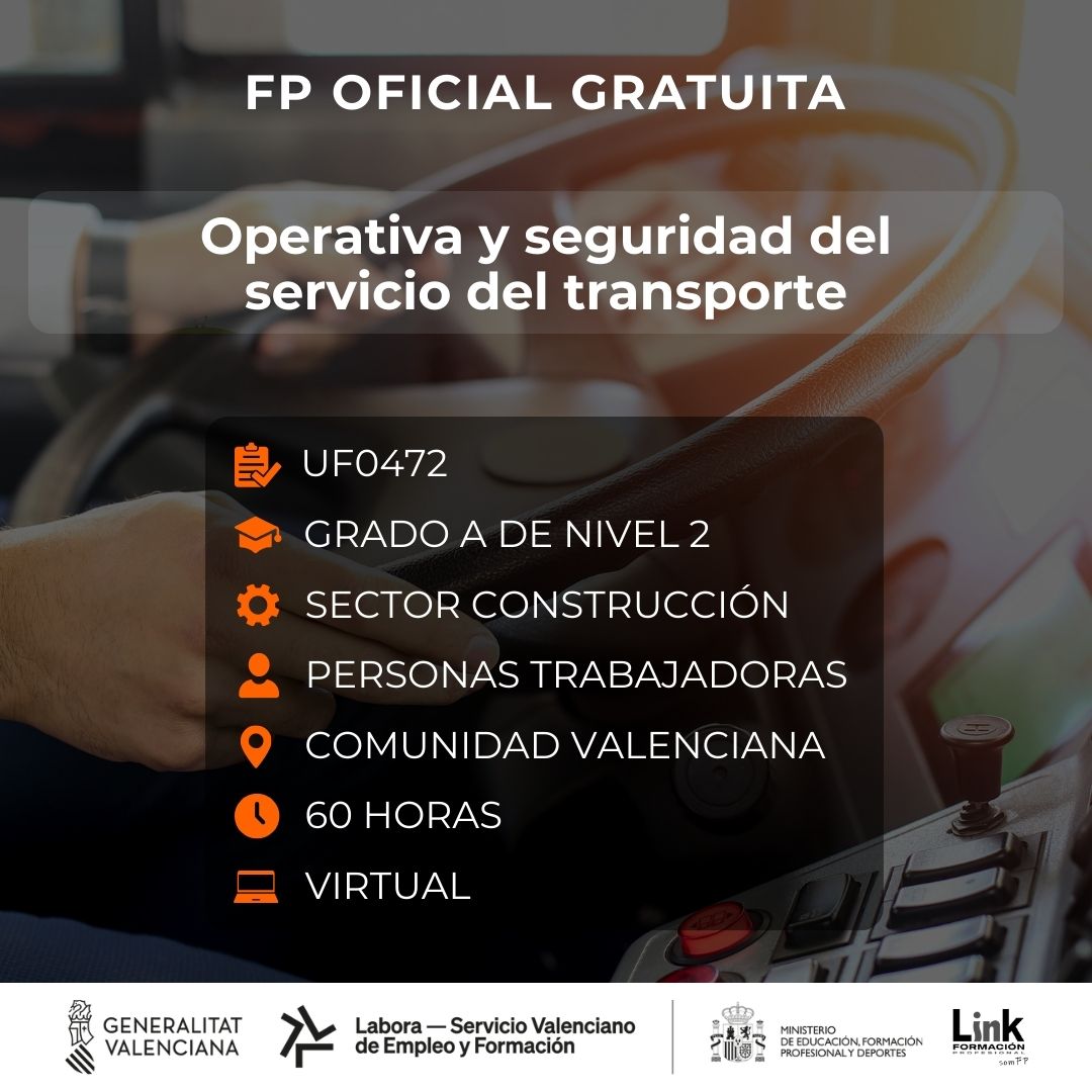 Curso de Operativa y seguridad del servicio del transporte para trabajadores - Link Formación