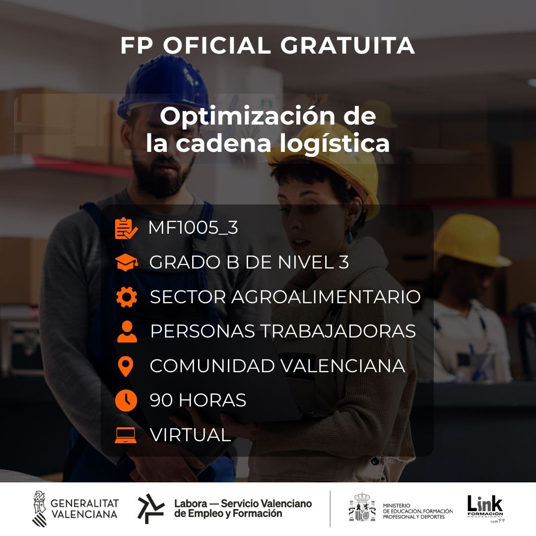 Curso de Optimización de la cadena logística para trabajadores - Link Formación