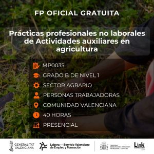 Curso de Actividades auxiliares en agricultura para trabajadores - Link Formación