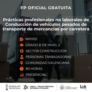 Curso de Conducción de vehículos pesados de transporte de mercancías por carretera para trabajadores - Link Formación