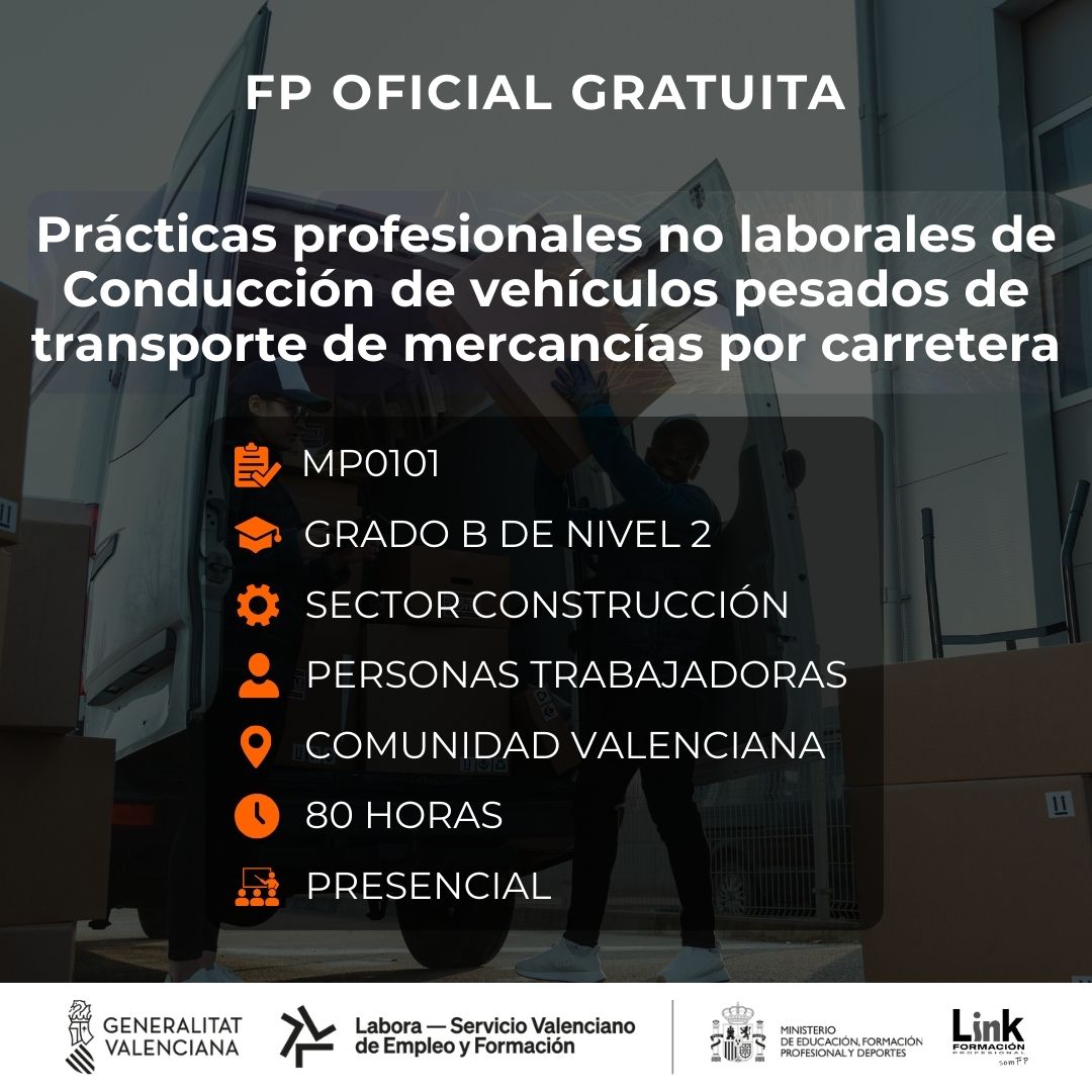 Curso de Conducción de vehículos pesados de transporte de mercancías por carretera para trabajadores - Link Formación