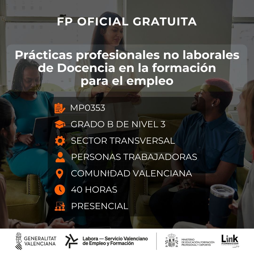 Curso de Docencia en la formación para el empleo para trabajadores - Link Formación