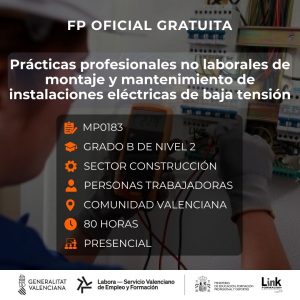 Curso de Montaje y mantenimiento de instalaciones eléctricas de baja tensión para trabajadores - Link Formación