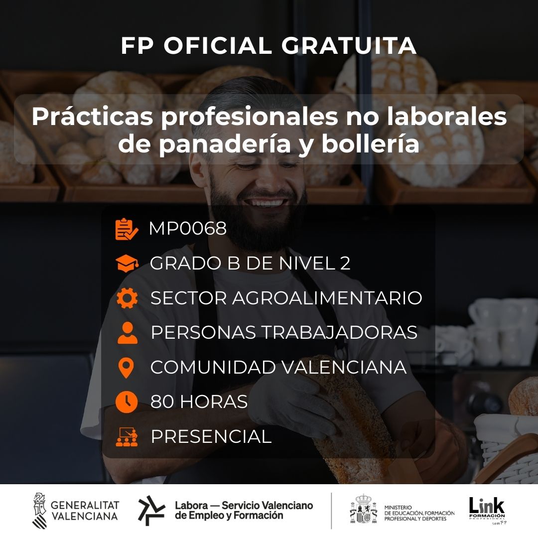 Curso de Panadería y bollería para trabajadores - Link Formación