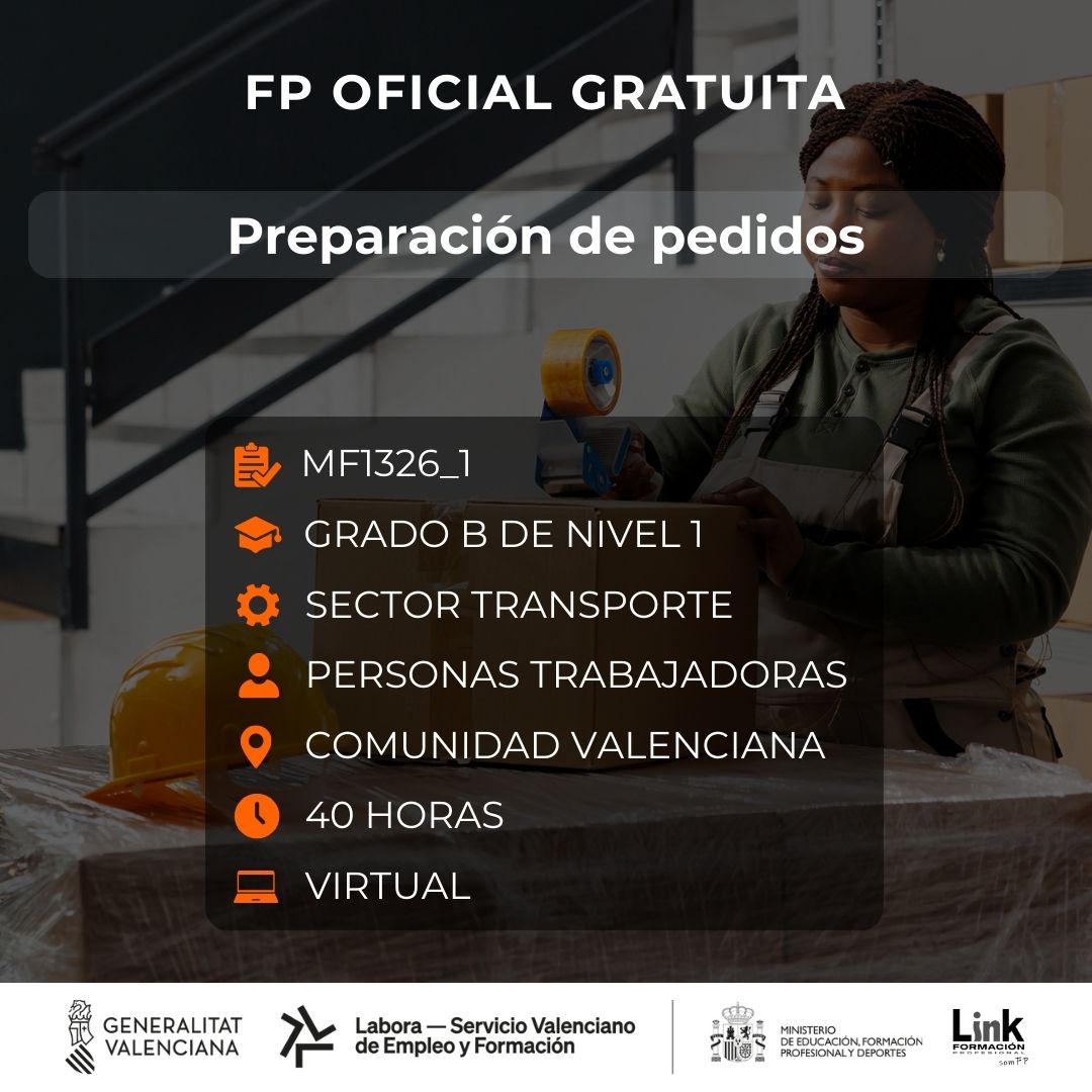 Curso de Preparación de pedidos para trabajadores - Link Formación