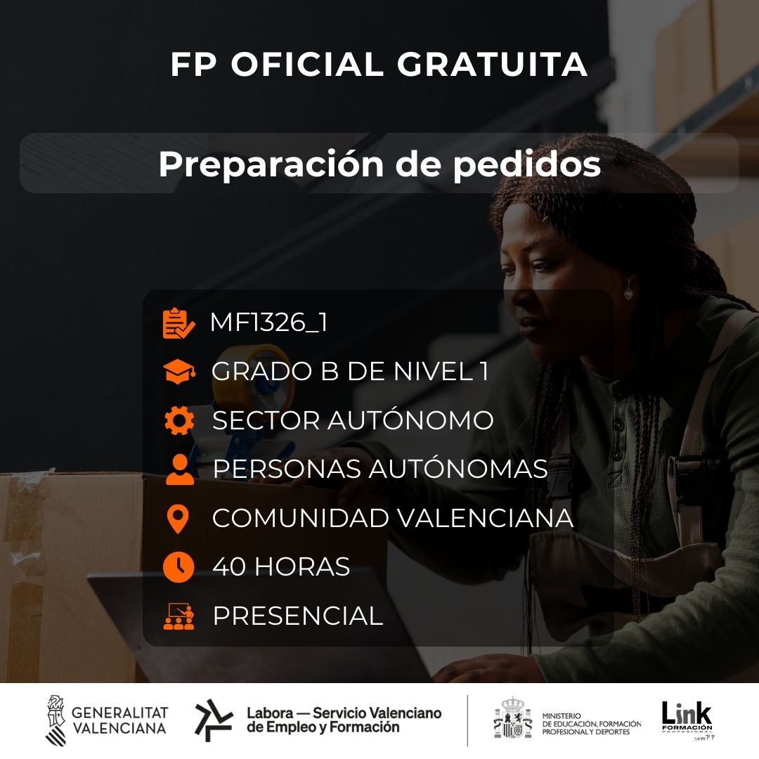 Curso de Preparación de pedidos para autónomos - Link Formación