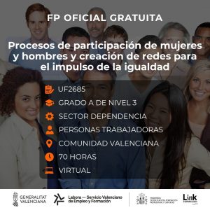 Curso de Procesos de participación de mujeres y hombres y creación de redes para el impulso de la igualdad para trabajadores - Link Formación