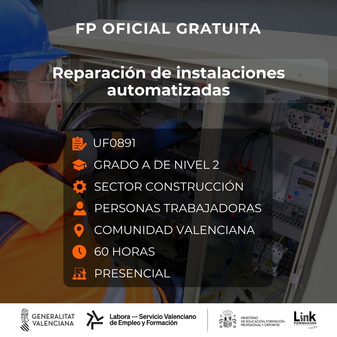 Curso de Reparación de instalaciones automatizadas para trabajadores - Link Formación