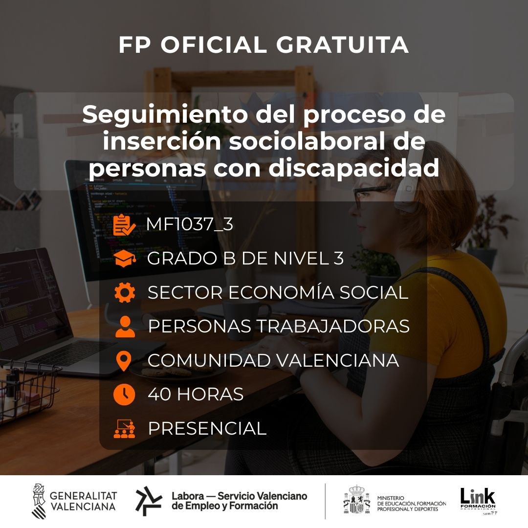 Curso de Seguimiento del proceso de inserción sociolaboral de personas con discapacidad para trabajadores - Link Formación
