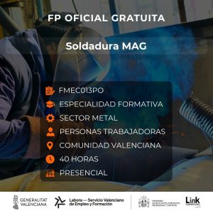 Curso de Soldadura MAG para trabajadores - Link Formación