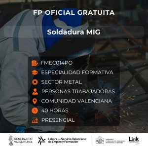 Curso de Soldadura MIG para trabajadores - Link Formación