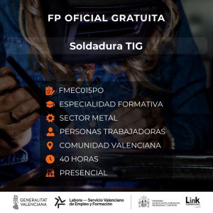 Curso de Soldadura TIG para trabajadores - Link Formación