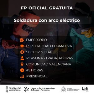 Curso de Soldadura con arco eléctrico para trabajadores - Link Formación