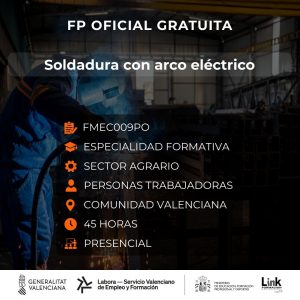 Curso de Soldadura con arco eléctrico para trabajadores - Link Formación