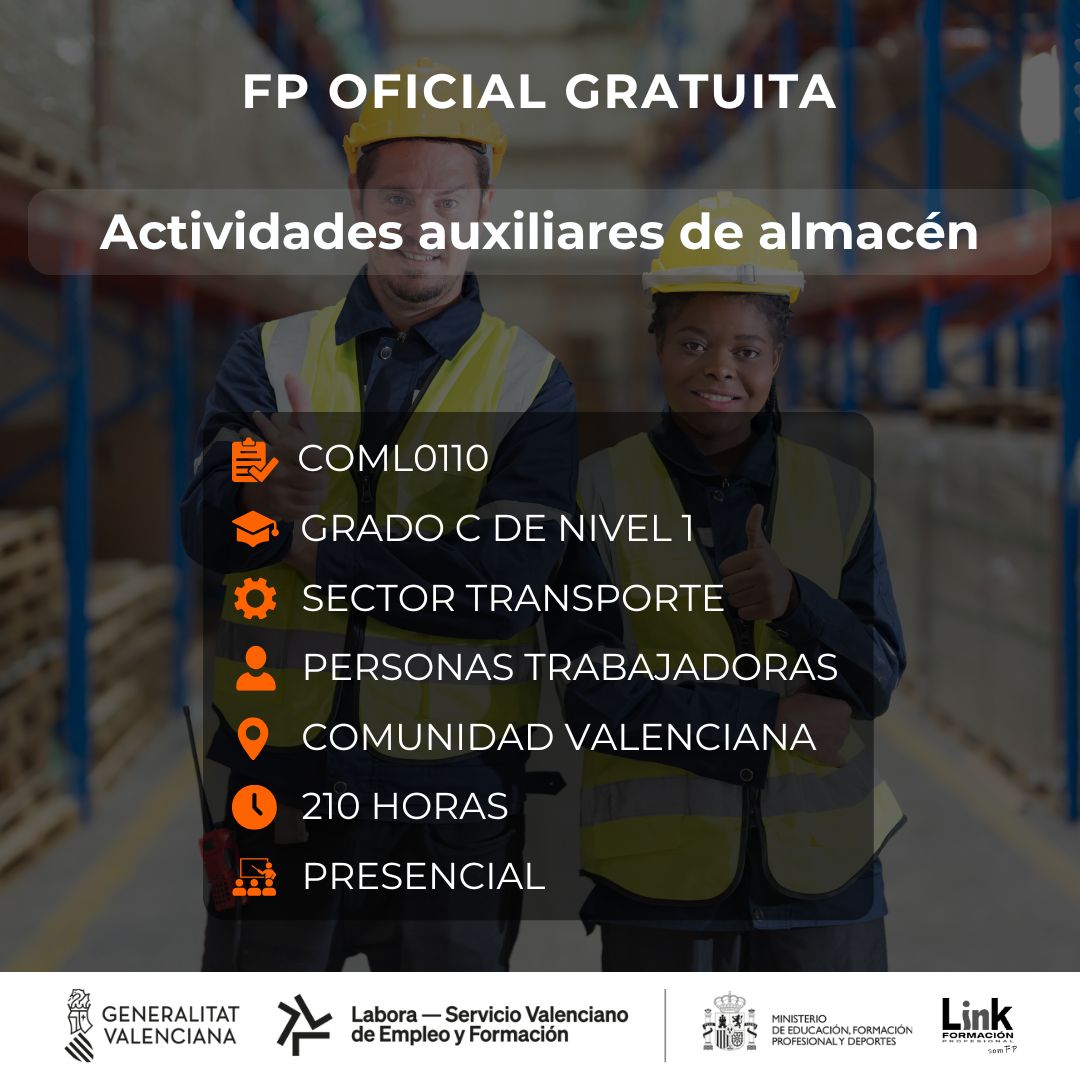 Curso de Actividades auxiliares de almacén para trabajadores - Link Formación